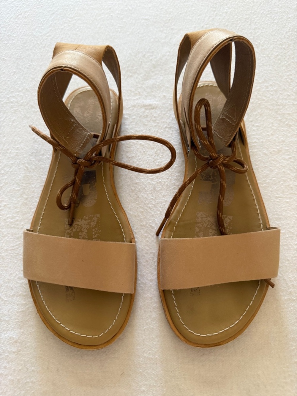 SOREL Ella Lace-Up Sandals Anthropologie New $90 Retail